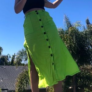 Urban Outfitters Neon Green Skirt